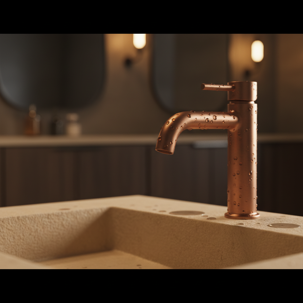 Brushed copper detail