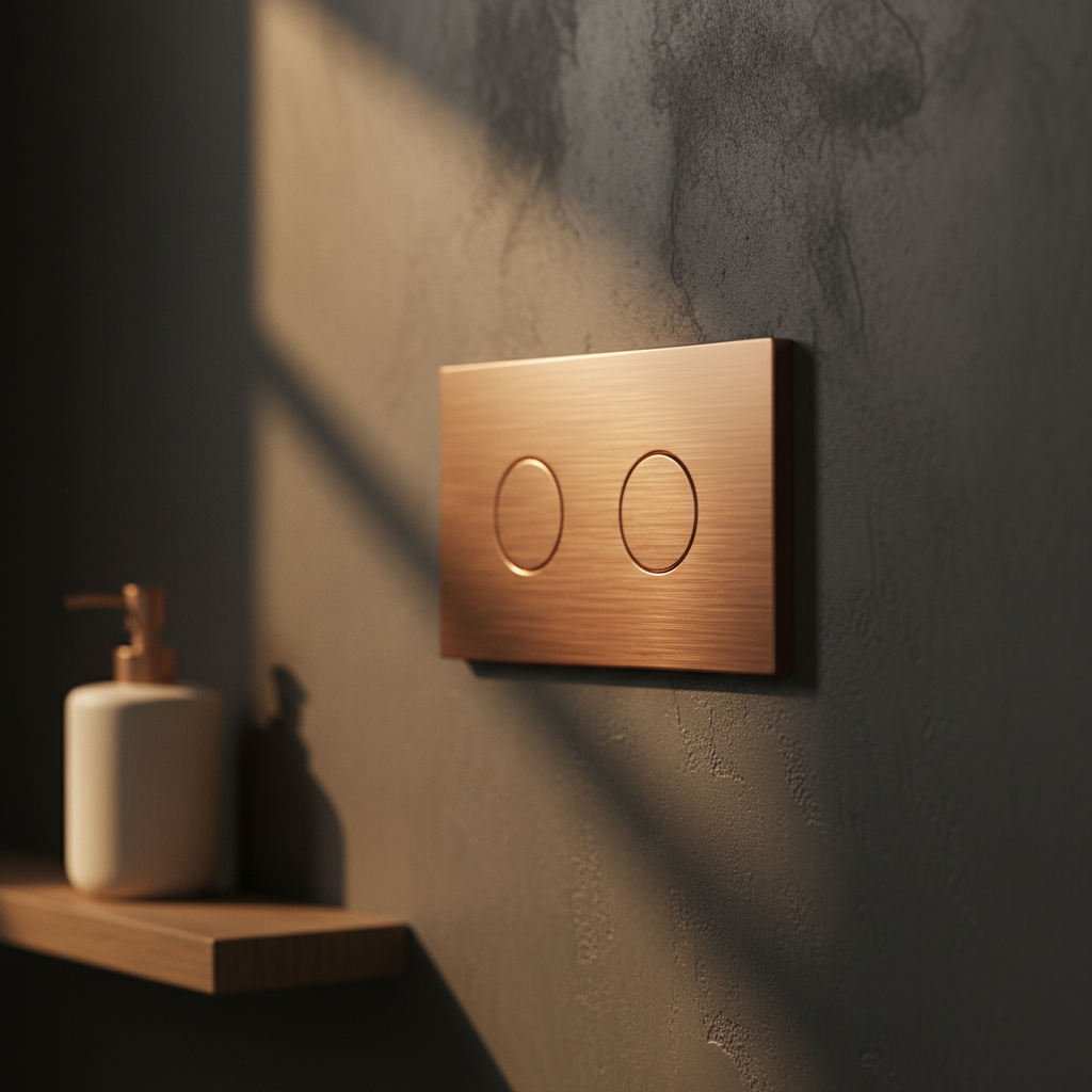 Brushed copper bedieningsplaat